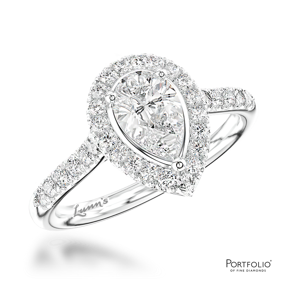 Cluster 0.50ct E SI1 Diamond Platinum Ring