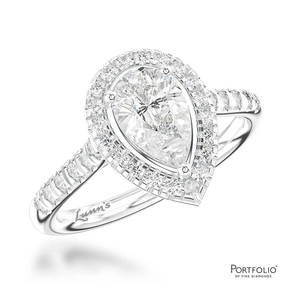 Cluster 0.70ct E SI1 Diamond Platinum Ring