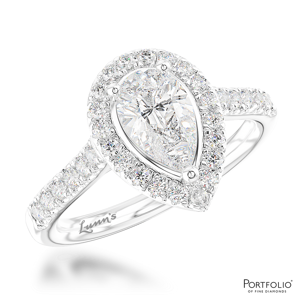 Cluster 0.70ct E SI1 Diamond Platinum Ring