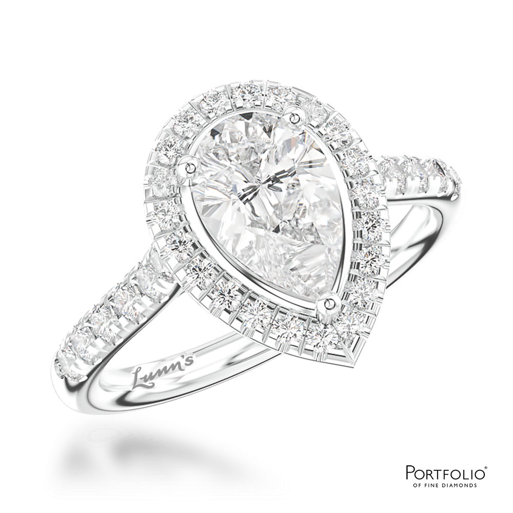 Cluster 1.02ct G SI1 Diamond Platinum Ring