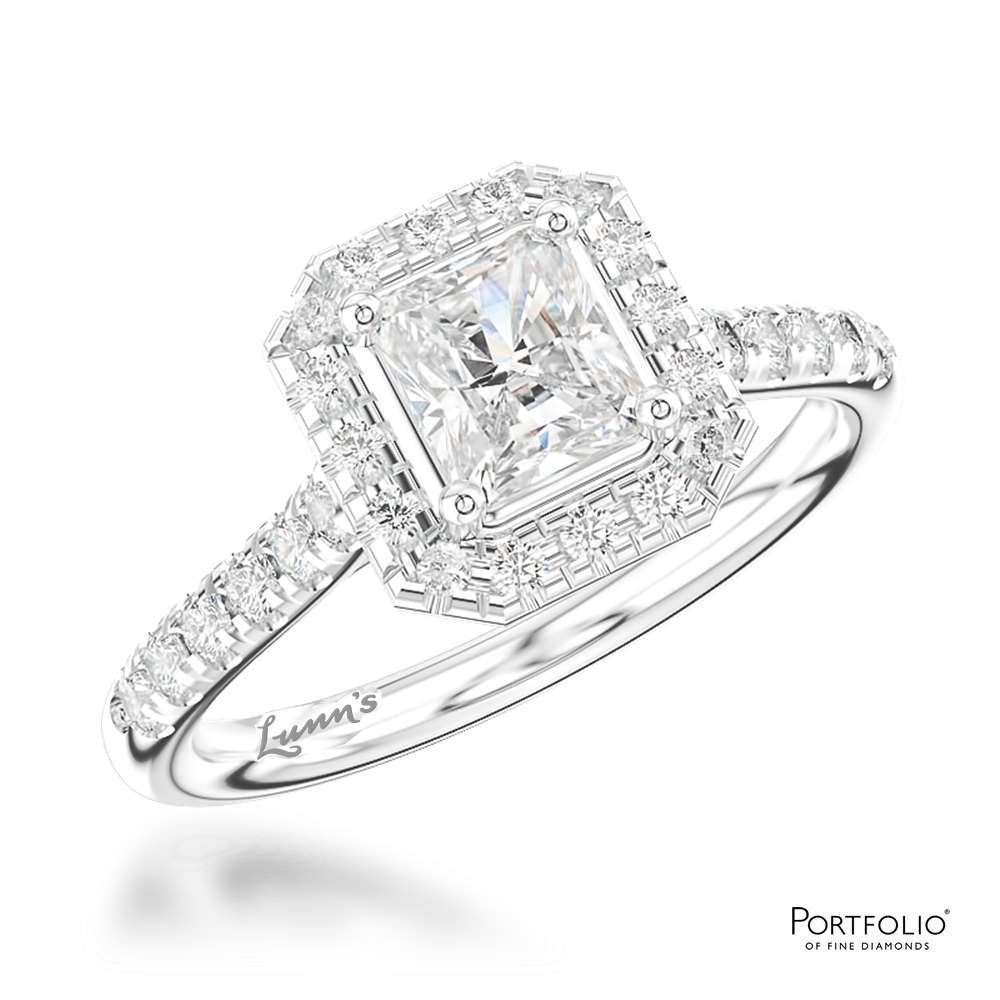 Cluster 0.51ct G VS2 Diamond Platinum Ring