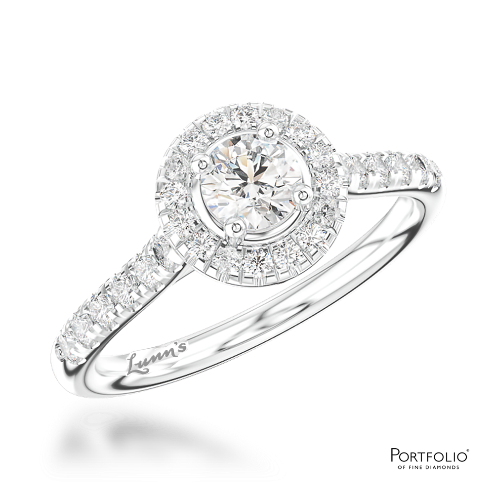 Cluster 0.30ct D SI1 Diamond Platinum Ring