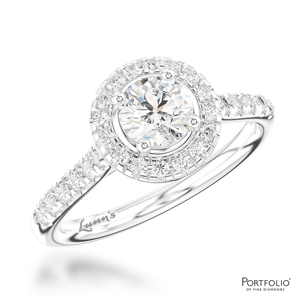 Cluster 0.50ct G SI1 Diamond Platinum Ring