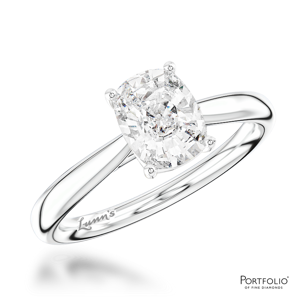 Solitaire 0.72ct E VS1 Diamond Platinum Ring