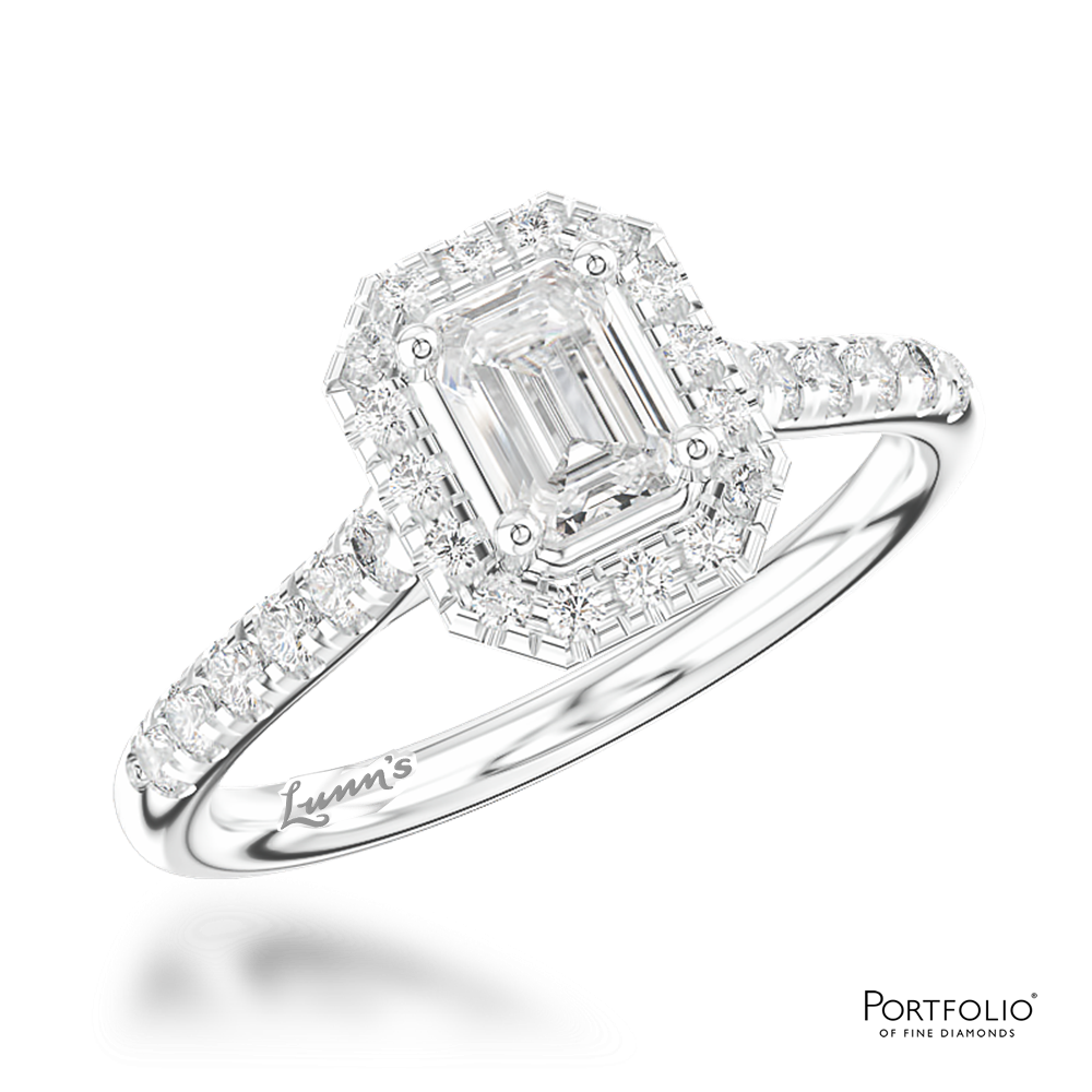 Cluster 0.40ct G VS2 Diamond Platinum Ring