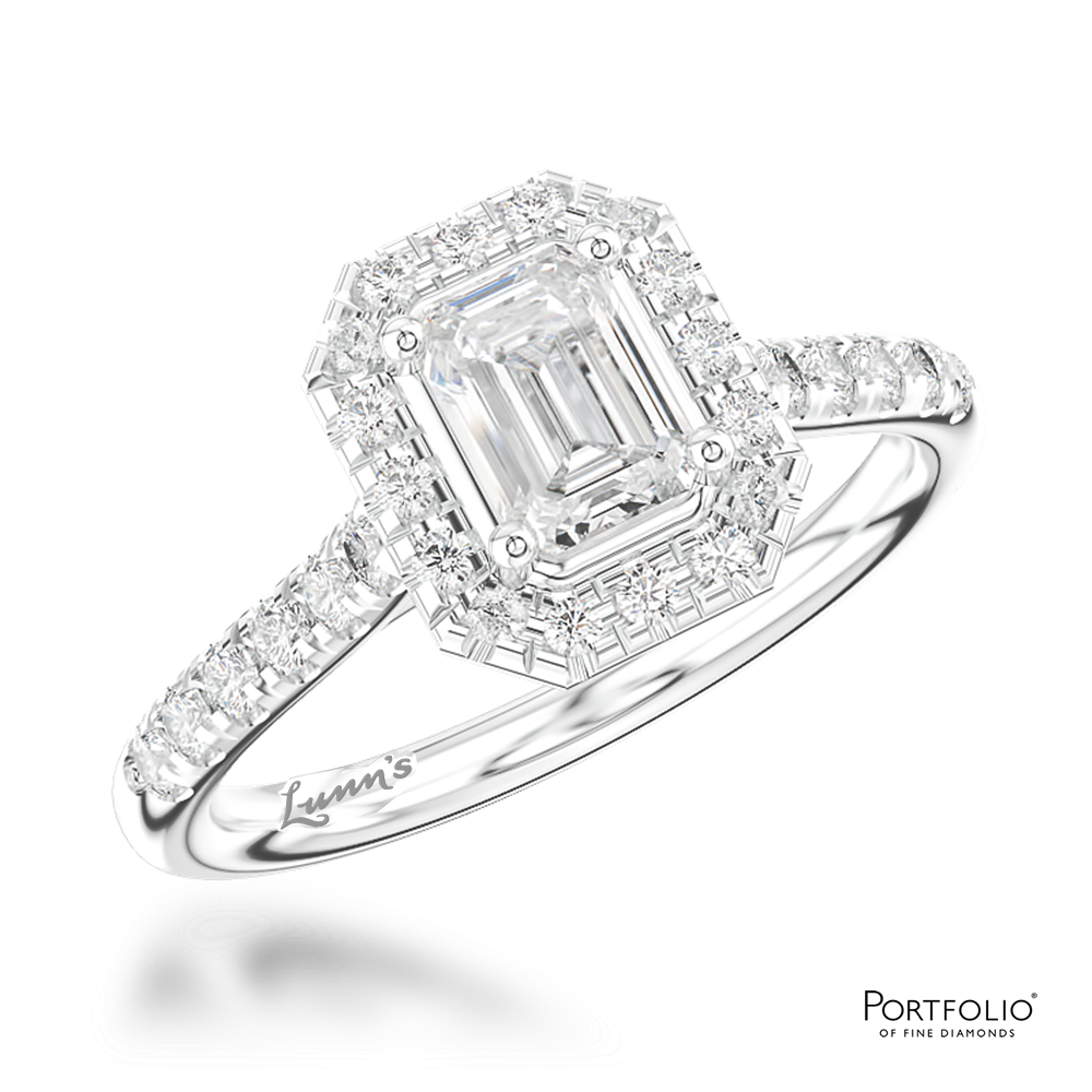 Cluster 0.56ct F VS1 Diamond Platinum Ring