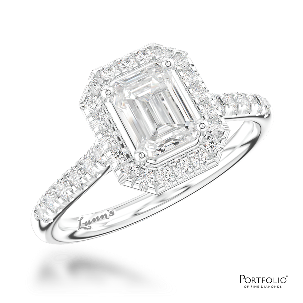 Cluster 0.72ct D VS1 Diamond Platinum Ring