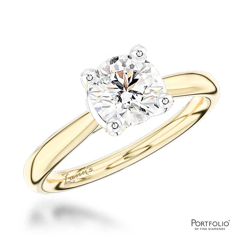 Solitaire 1.50ct G SI2 Diamond Yellow Gold/Platinum Ring