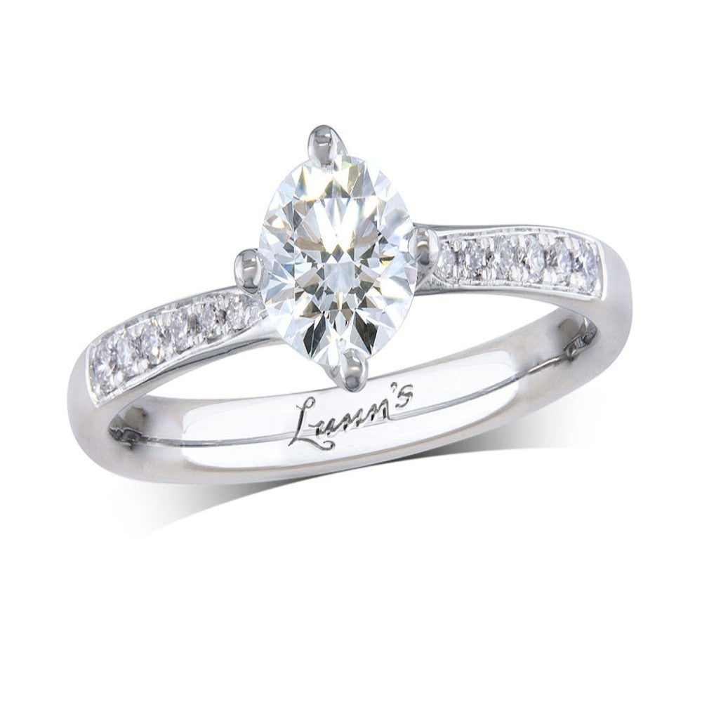 Solitaire 0.80ct G SI1 Diamond Platinum Ring