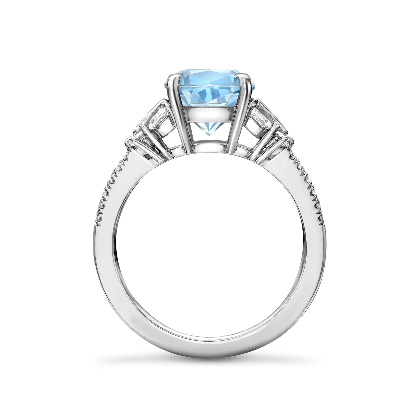 Butterfly Meadow Aquamarine and Diamond Ring