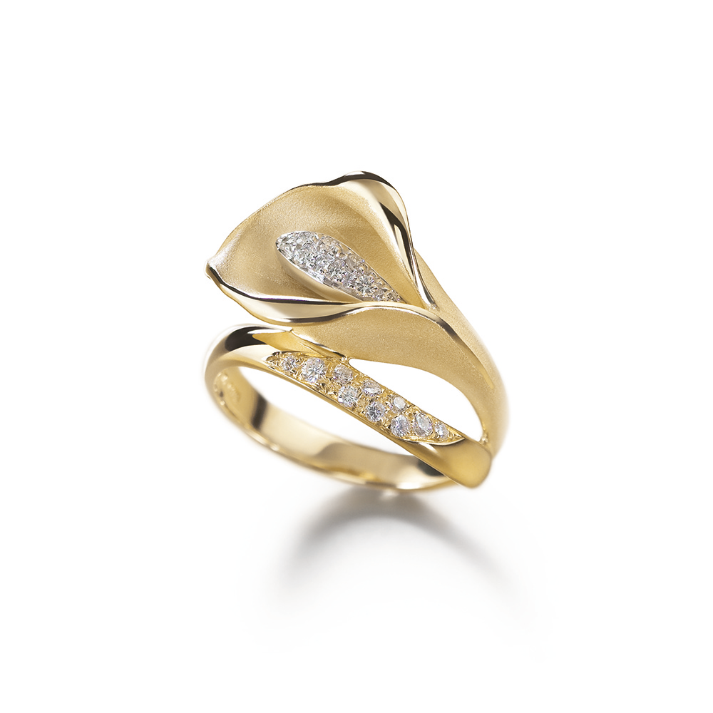 Cammilli Calla Ring 18ct Yellow Sunrise Gold with Diamonds – Lunn's ...