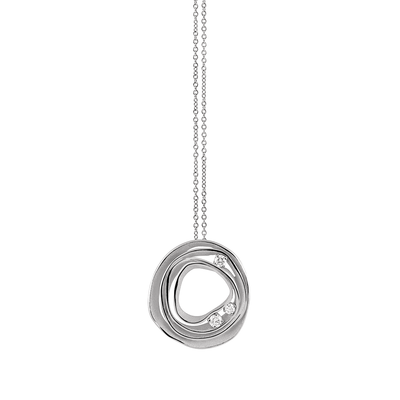Cammilli Dune Necklace 18ct White Ice Gold with Diamonds