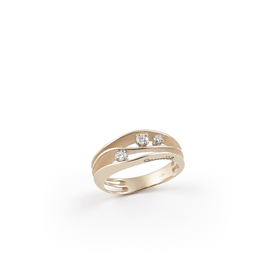 Cammilli Dune Ring 18ct Natural Beige Gold with Diamonds