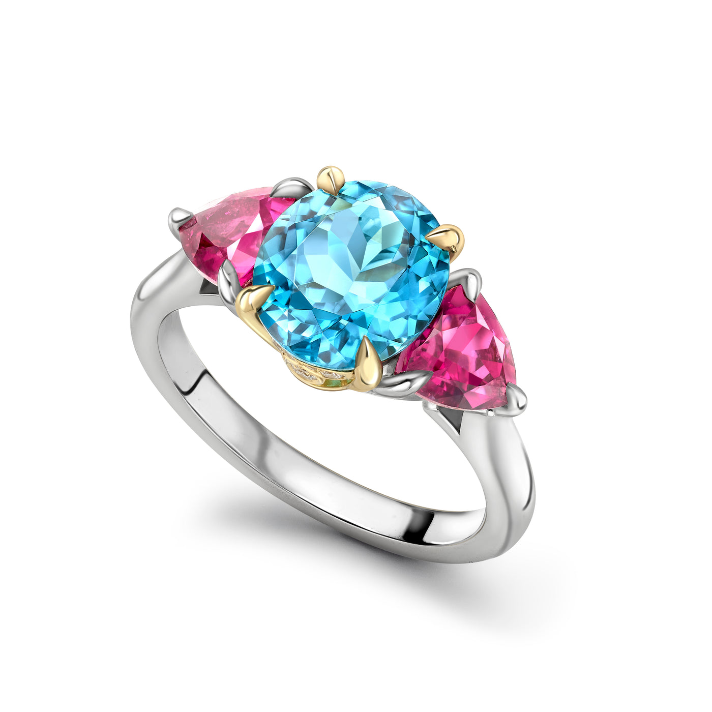 Damson Indicolite and Rubellite Ring