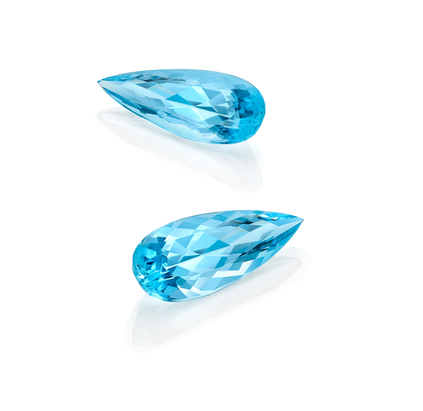 Dew Drop Aquamarine and Diamond Ear Pendants