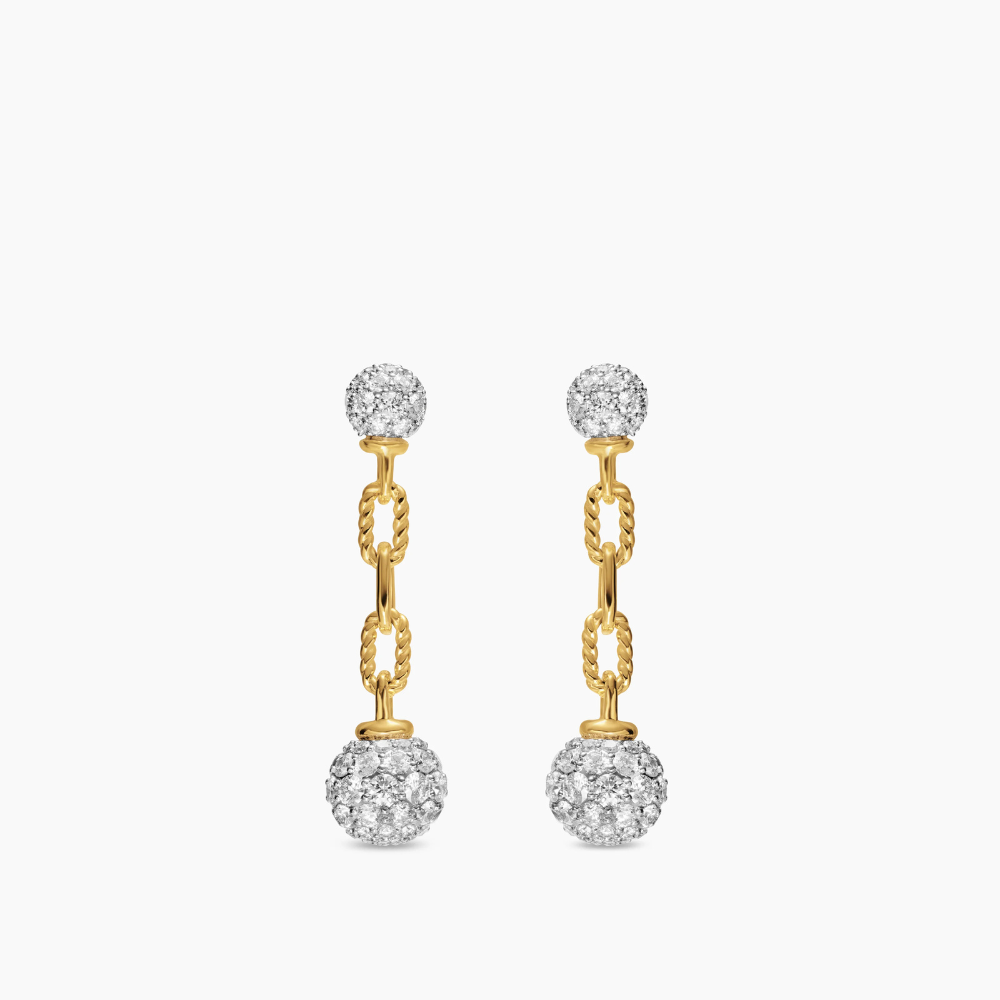 David Yurman Madison® Pavé Bead Drop Earrings