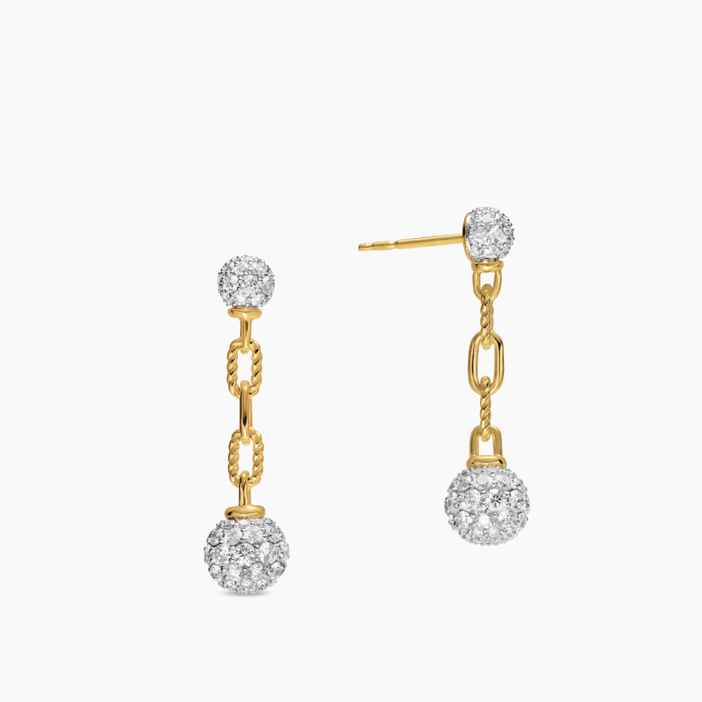 David Yurman Madison® Pavé Bead Drop Earrings