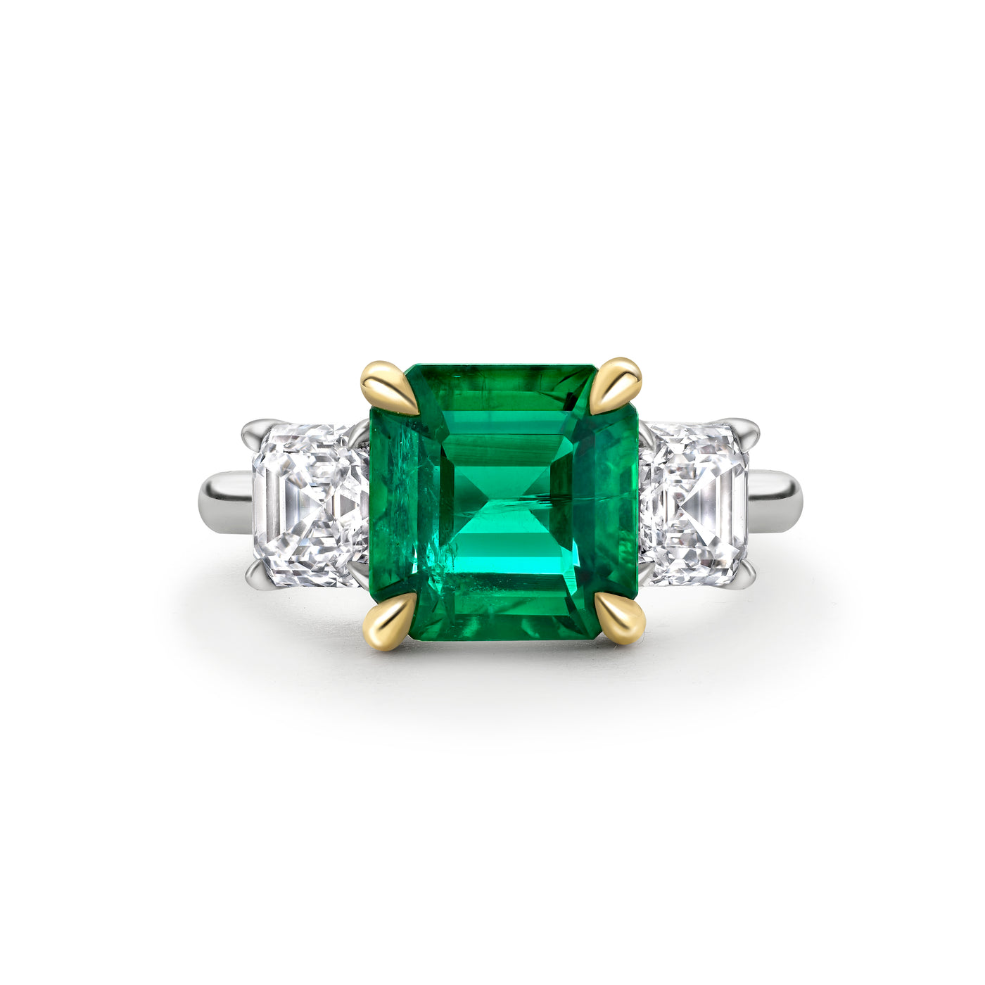 Elm Emerald and Diamond Ring