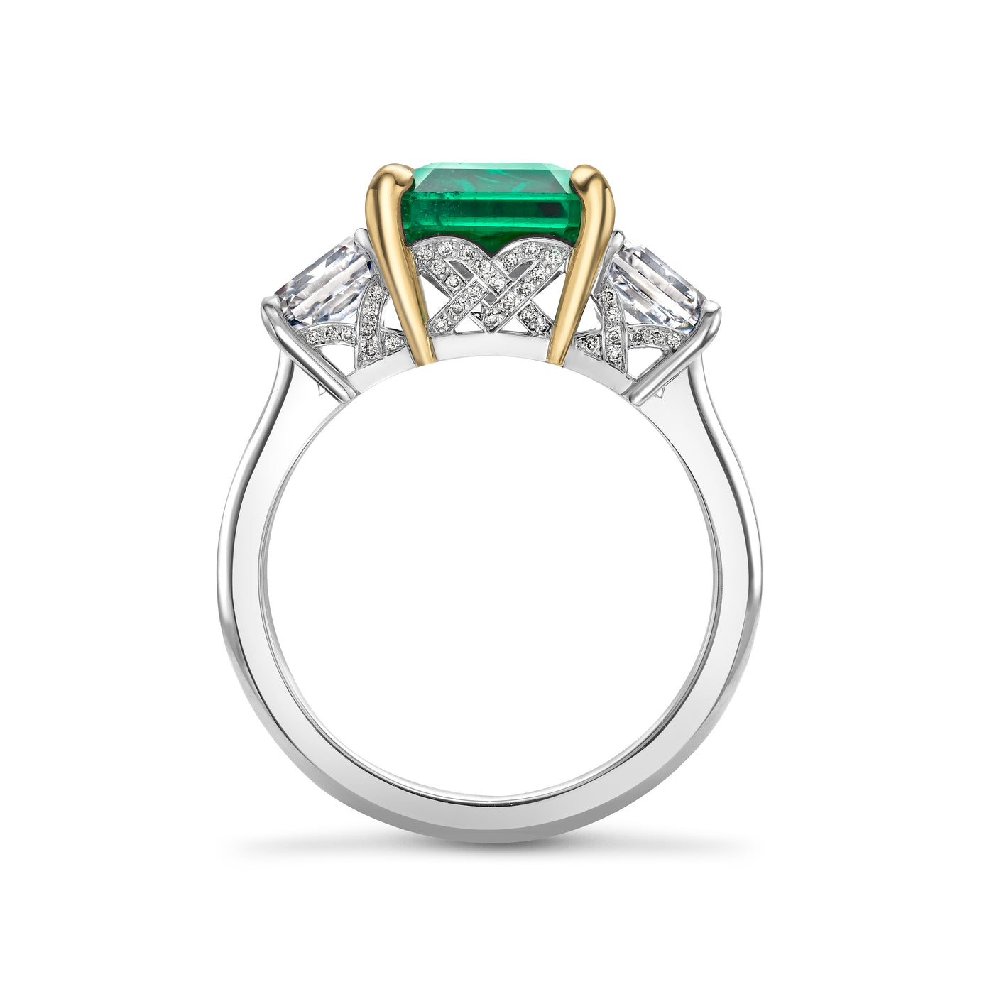 Elm Emerald and Diamond Ring