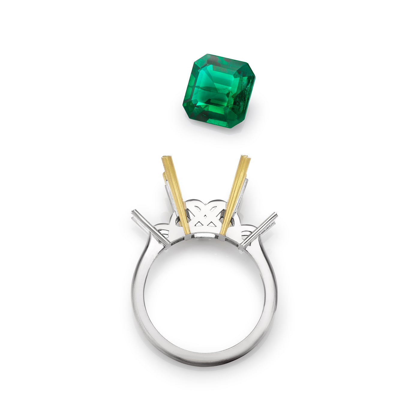 Elm Emerald and Diamond Ring
