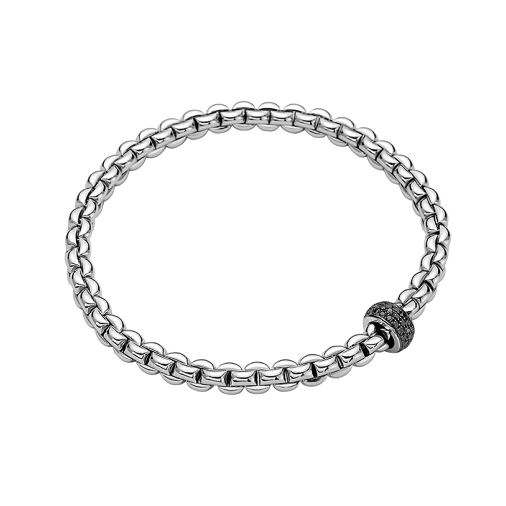 FOPE Eka Flex'it Bracelet with Black Diamonds