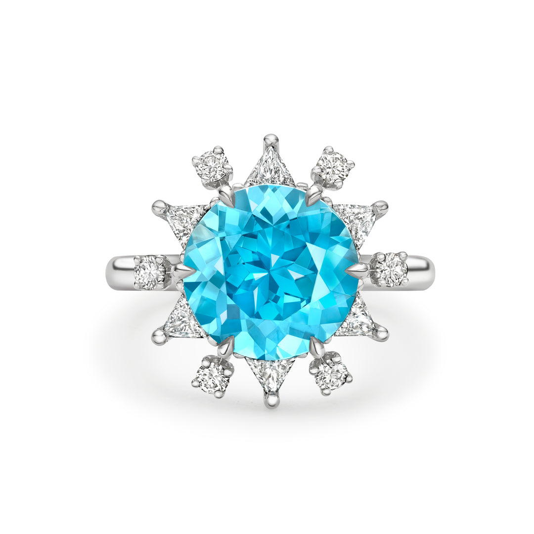 Vibrant Blue Zircon