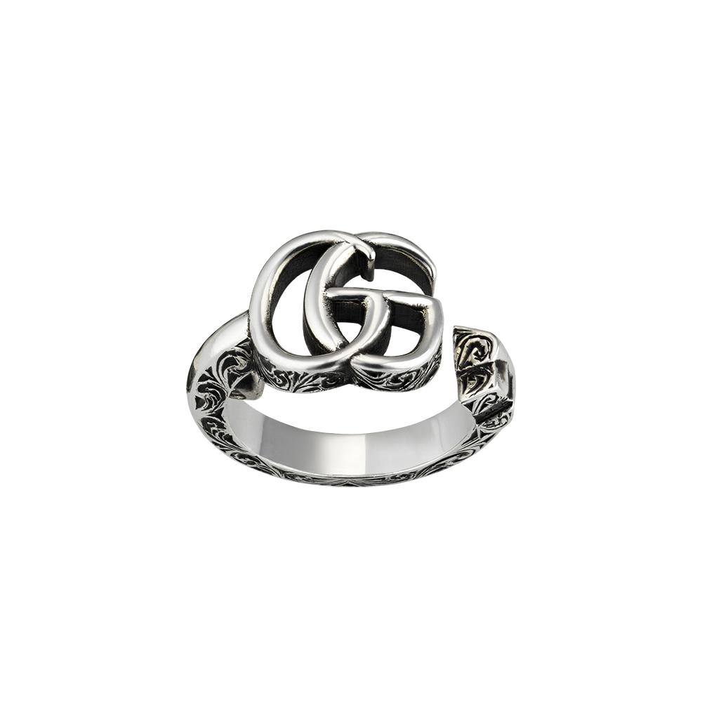 Gucci Double G Key Silver Ring Size 12