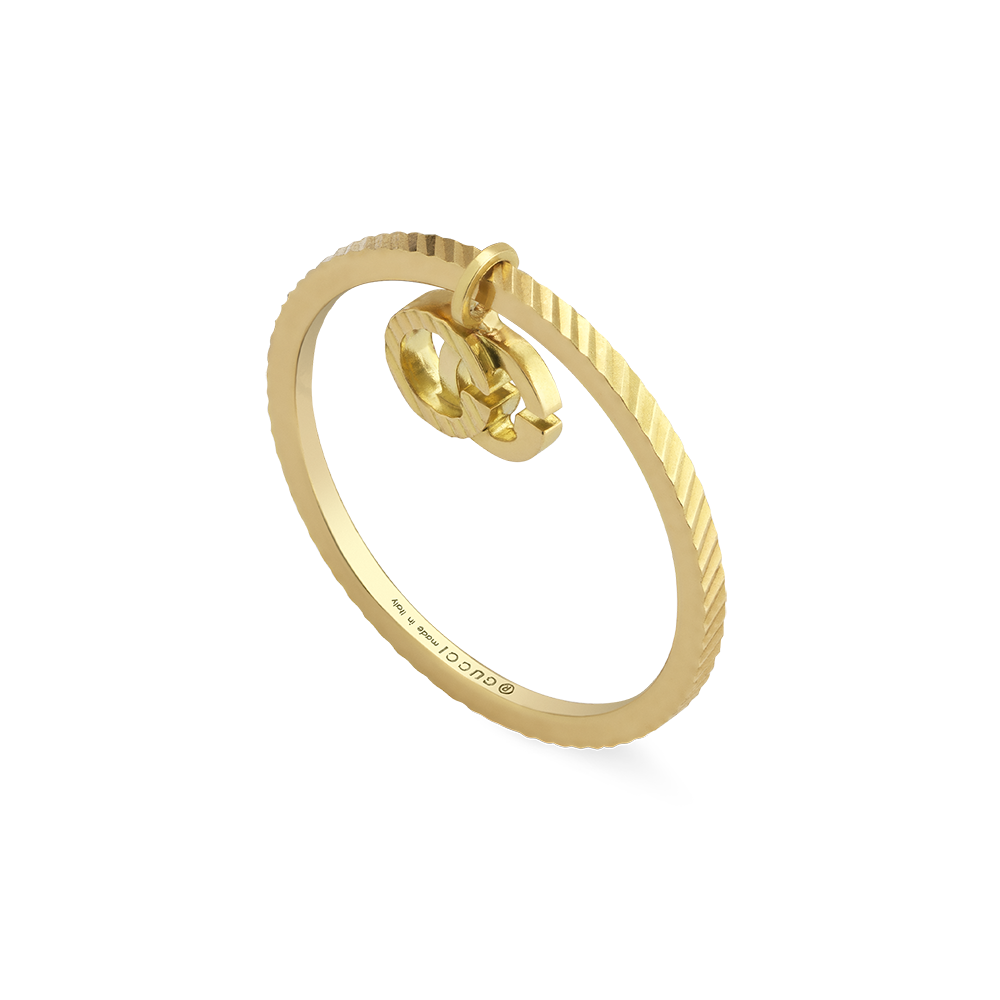 Gucci GG Running 18ct Yellow Gold Ring Size 13