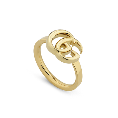 Gucci GG Running 18ct Yellow Gold Ring Size 15