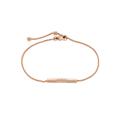 Gucci Link to Love 18ct Rose Gold Bracelet with Gucci Bar