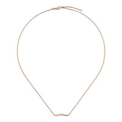 Gucci Link to Love 18ct Rose Gold Necklace with Gucci Bar