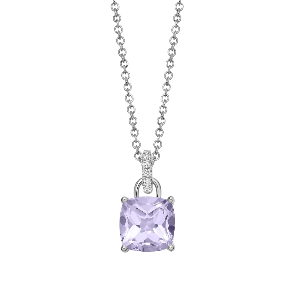 Kiki McDonough Classic Lavender Amethyst and Diamond  Necklace