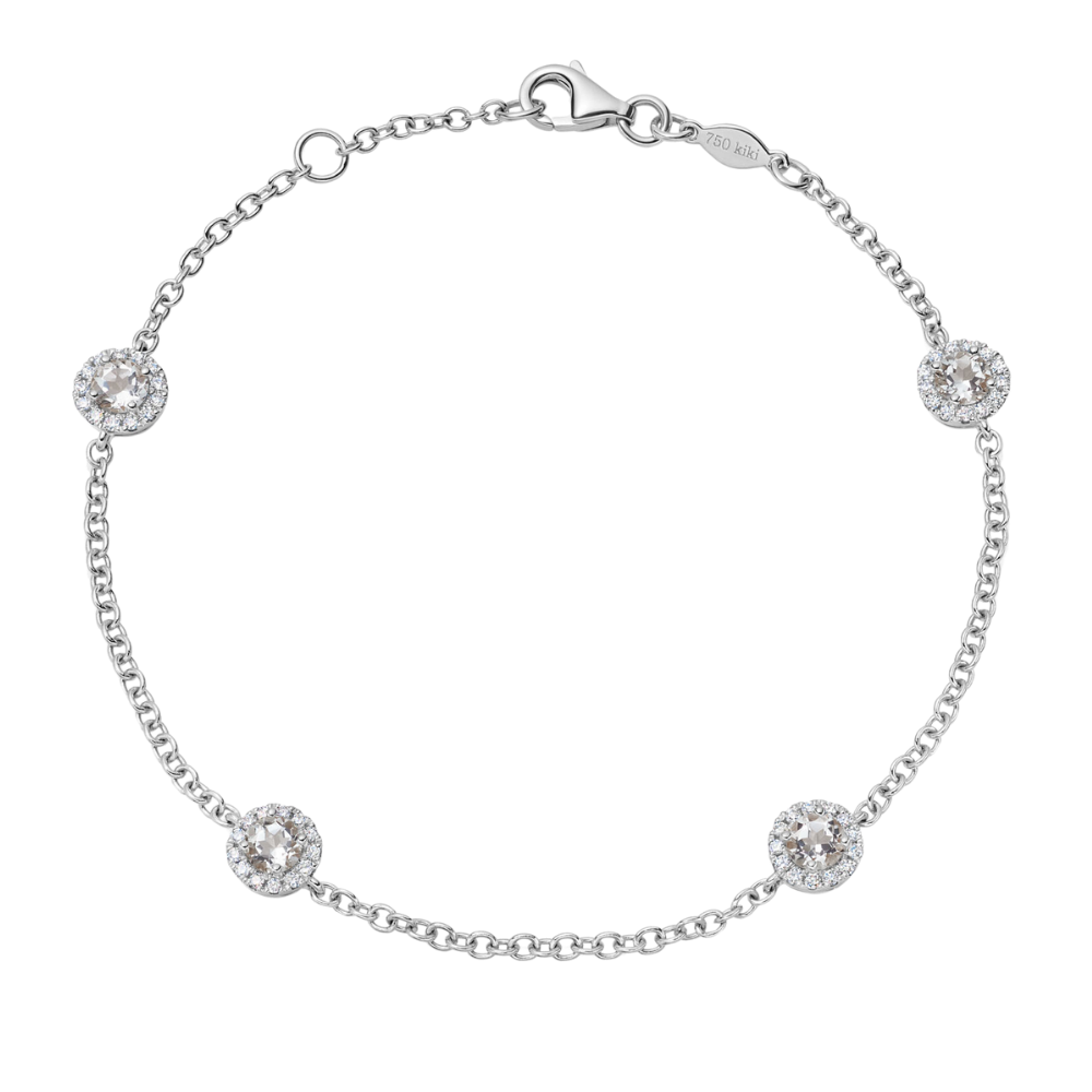 Kiki McDonough Grace White Topaz and Diamond Bracelet