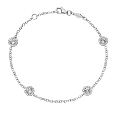 Kiki McDonough Grace White Topaz and Diamond Bracelet