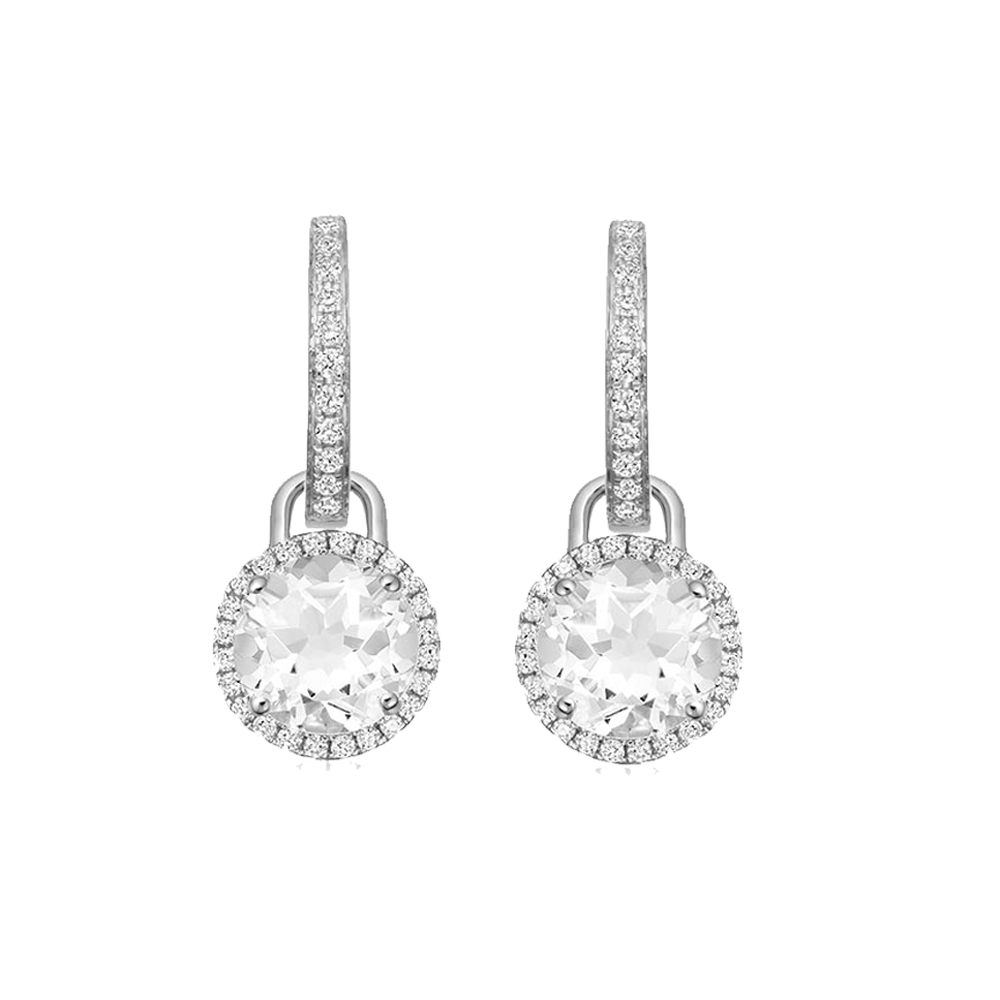 Kiki McDonough Grace White Topaz and Diamond Earrings