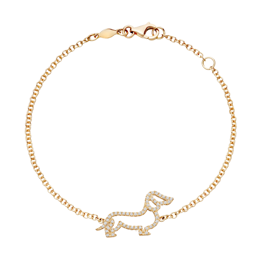 Kiki McDonough Memories Diamond Dachshund Bracelet