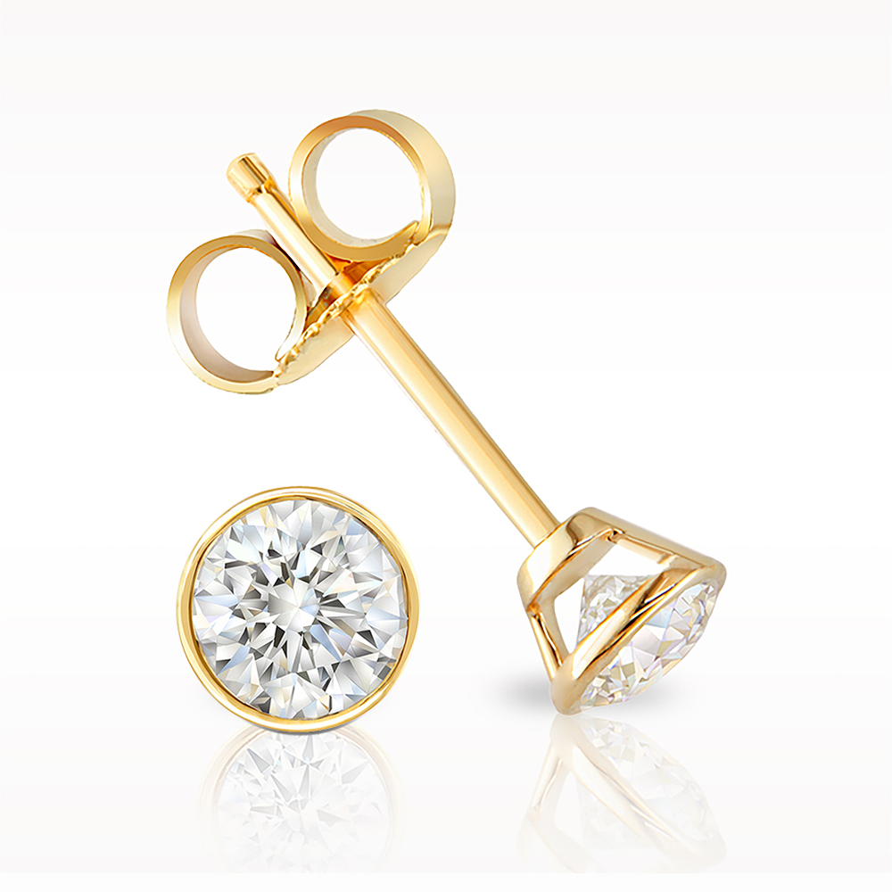 Love Diamonds by Portfolio of Fine Diamonds Gold Earrings
