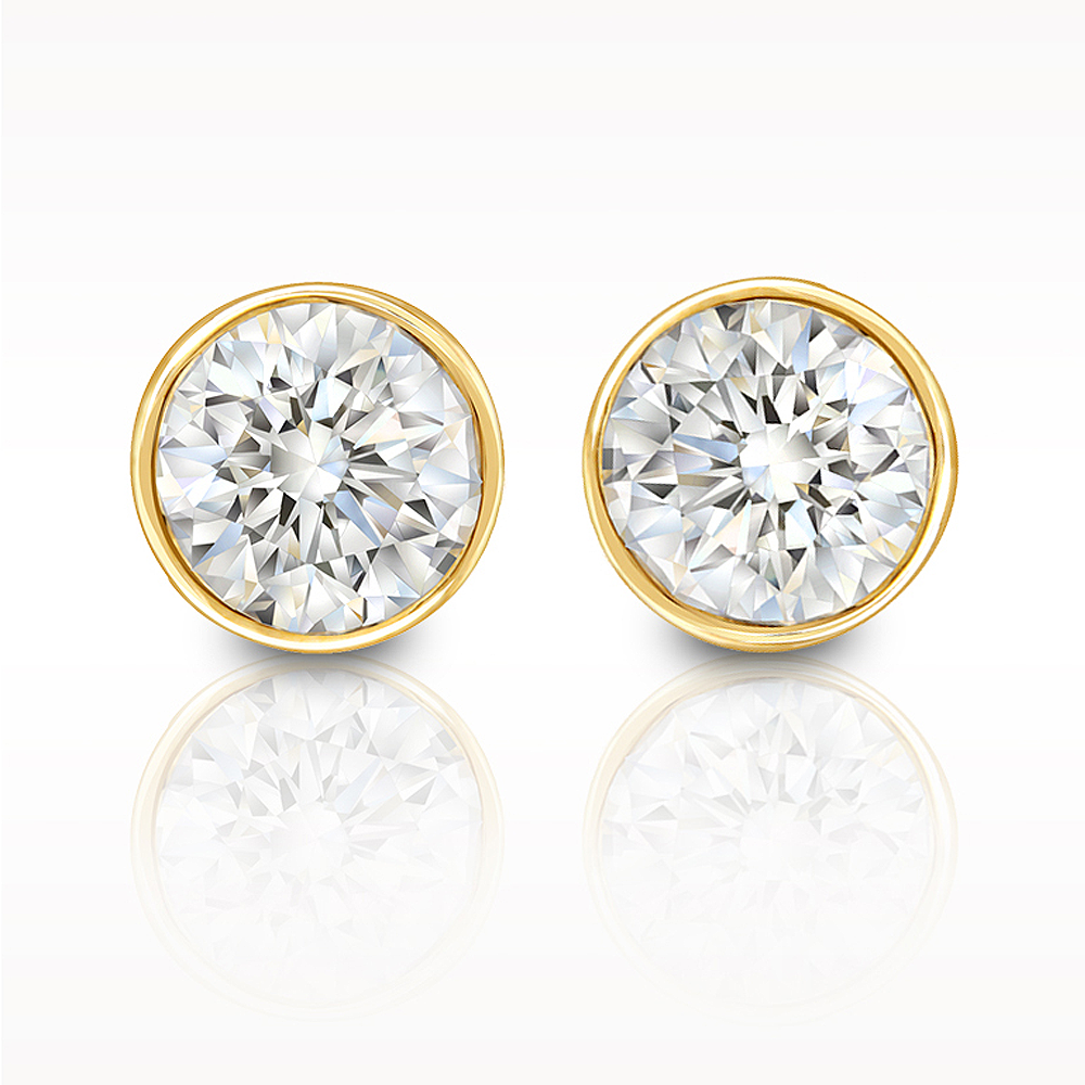 Love Diamonds by Portfolio of Fine Diamonds Gold Earrings