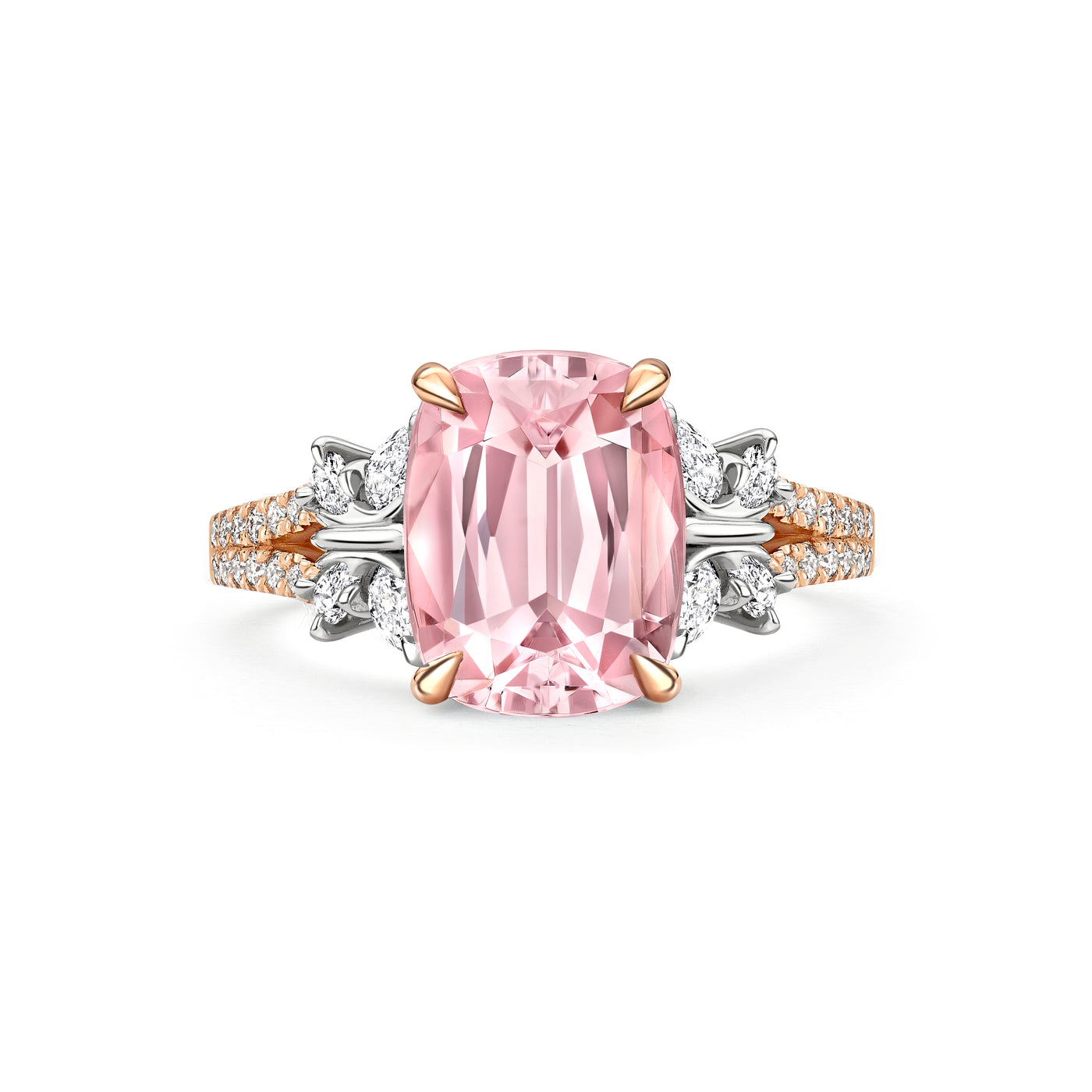 Butterfly Meadow Morganite and Diamond Ring