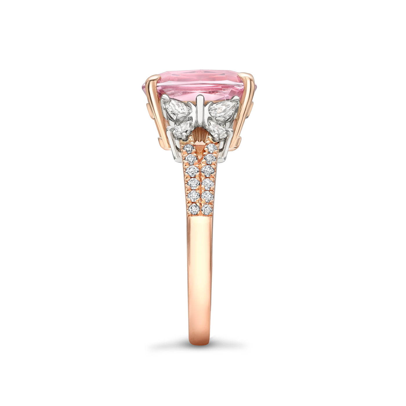 Butterfly Meadow Morganite and Diamond Ring