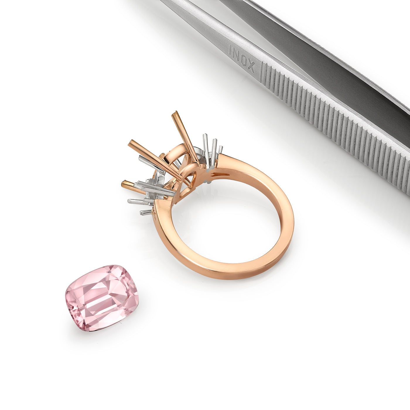 Butterfly Meadow Morganite and Diamond Ring