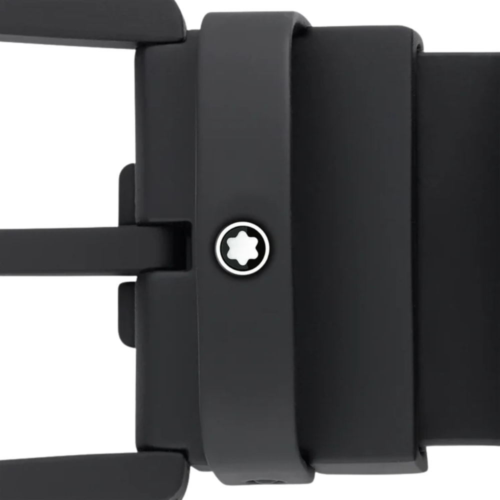 Horseshoe Buckle Black 35 mm Leather Belt