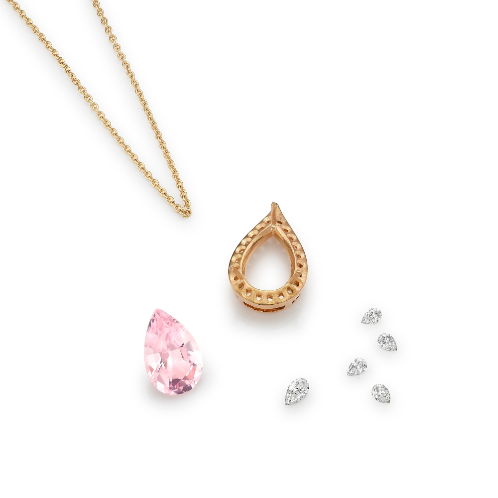 Magnolia Soft Pink Morganite Pendant