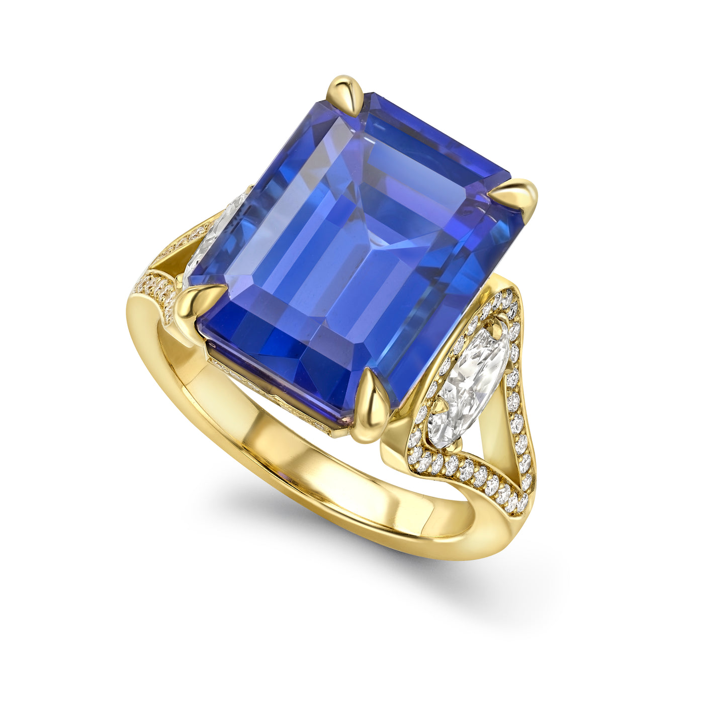 Midnight Willow Tanzanite and Diamond Ring