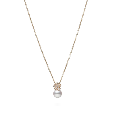 Mikimoto Floral Diamond and Pearl Necklace