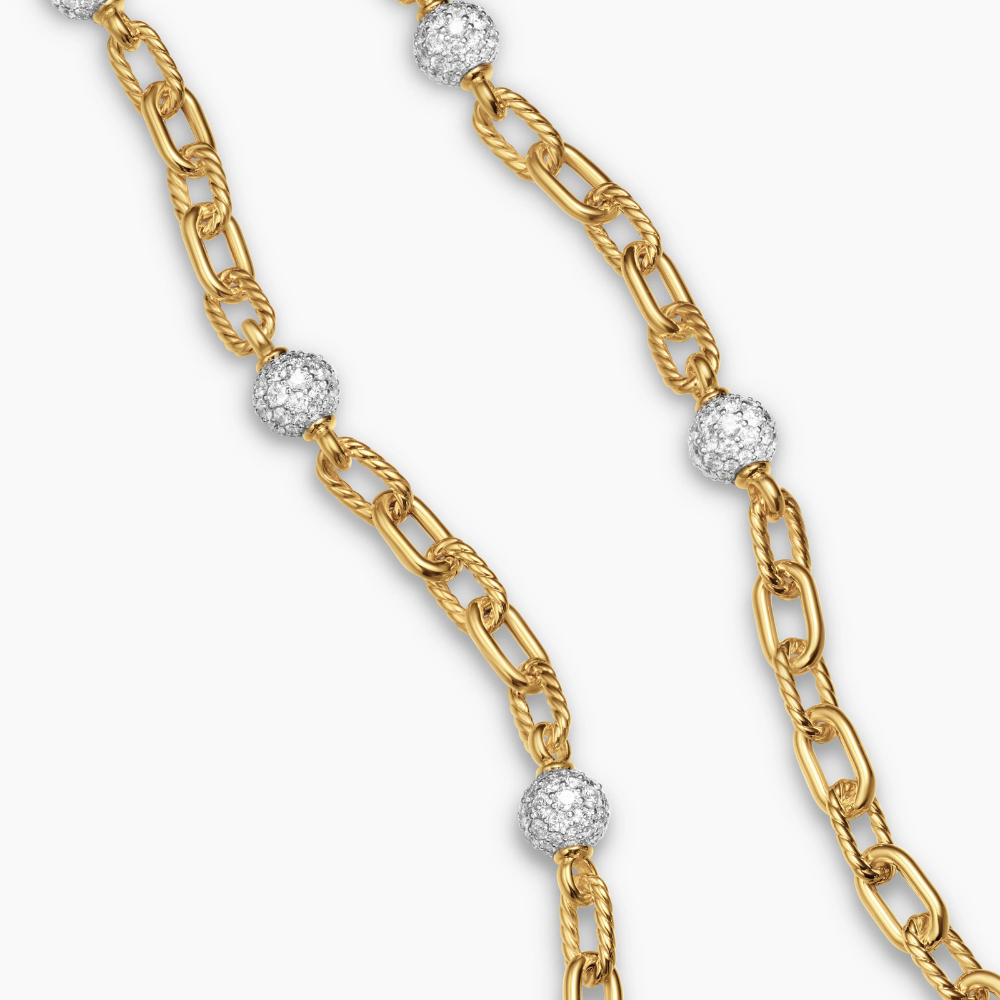 David Yurman  Madison® Pavé Bead Chain Necklace
