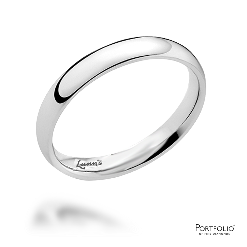 Platinum 3mm Medium Court Wedding Ring