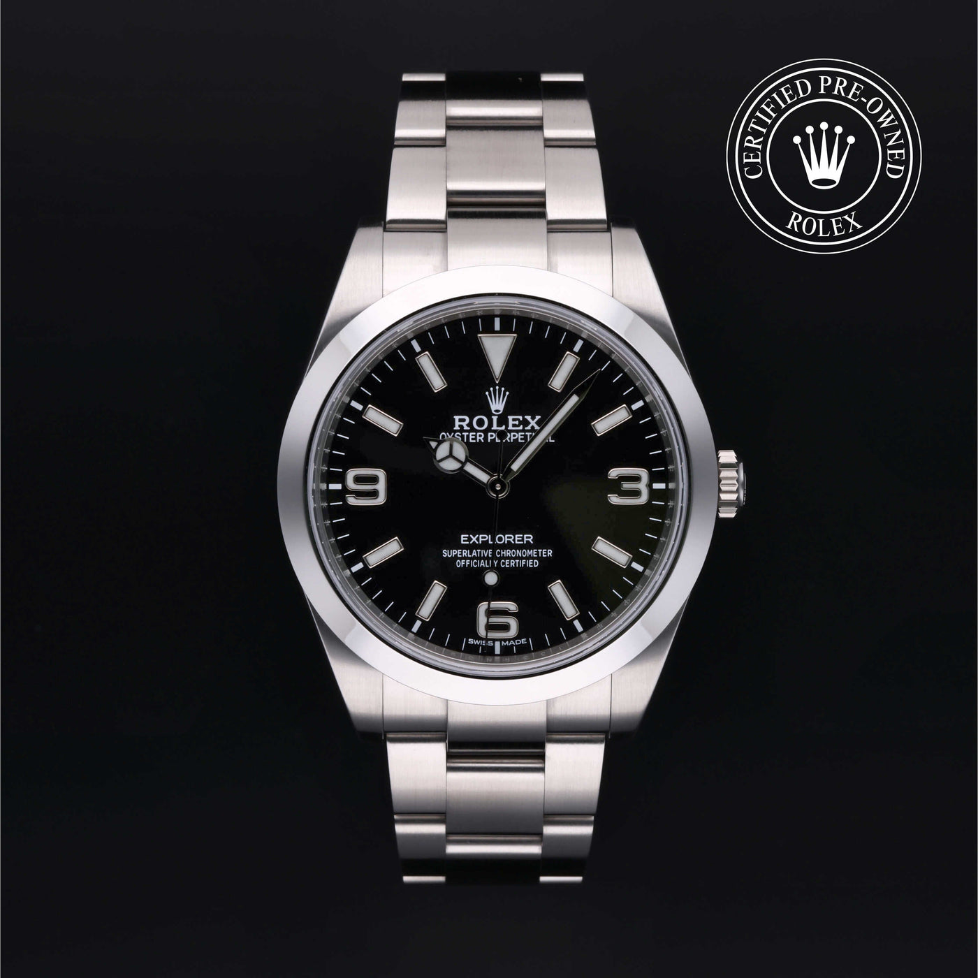 Rolex Certified Pre-Owned Explorer Stainless Steel with Black Dial