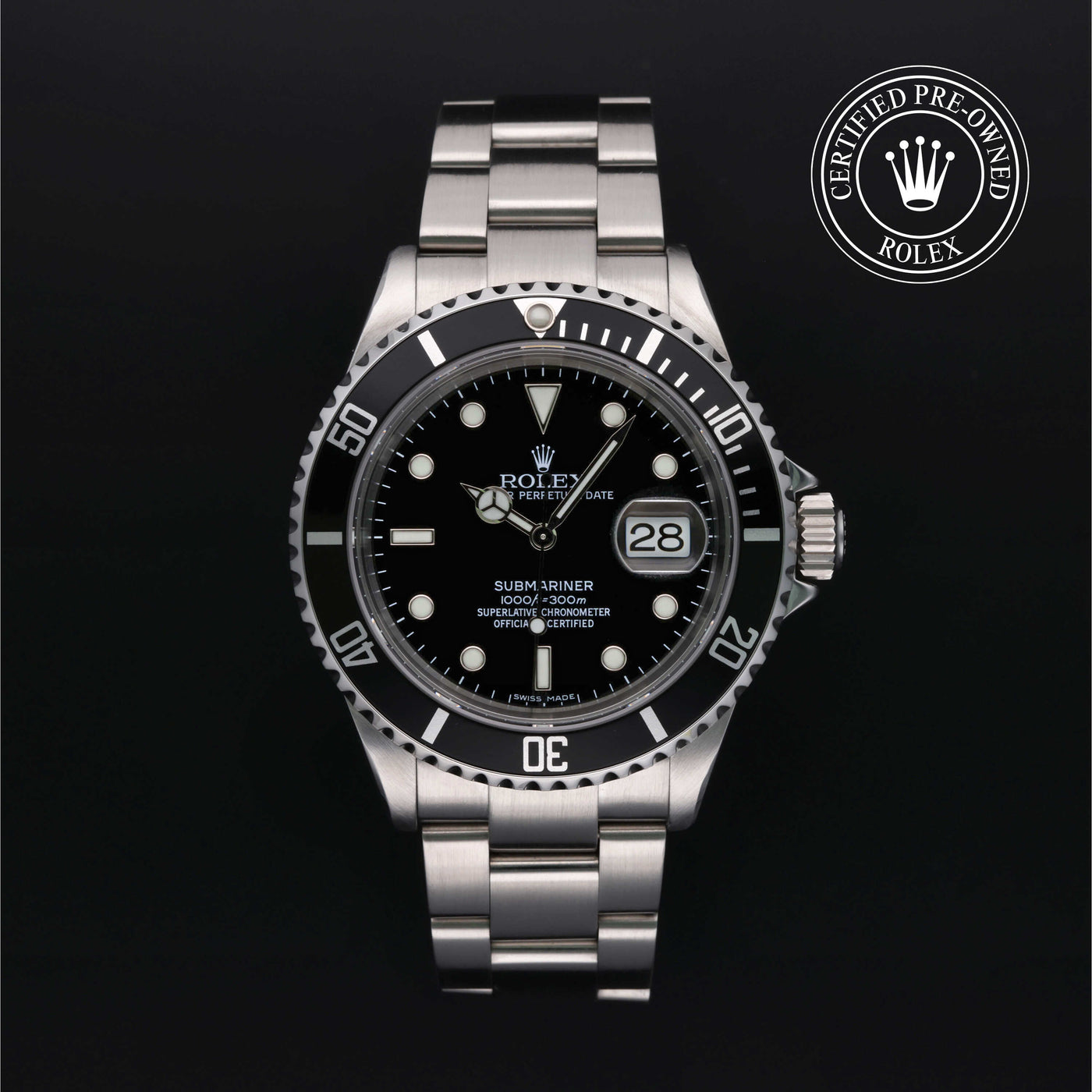 Rolex Certified Pre-Owned Submarinar Date Stainless Steel with Black Dial
 