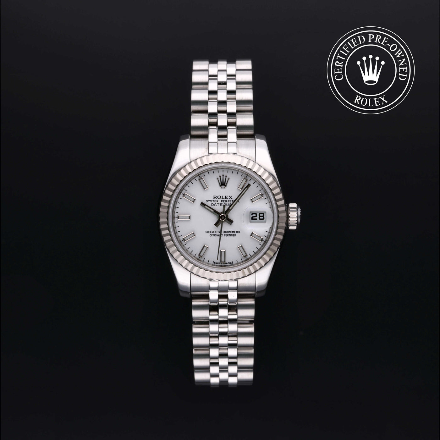 Rolex Certified Pre-Owned Oyster Perpetual Lady-Datejust 26 with White  Dial